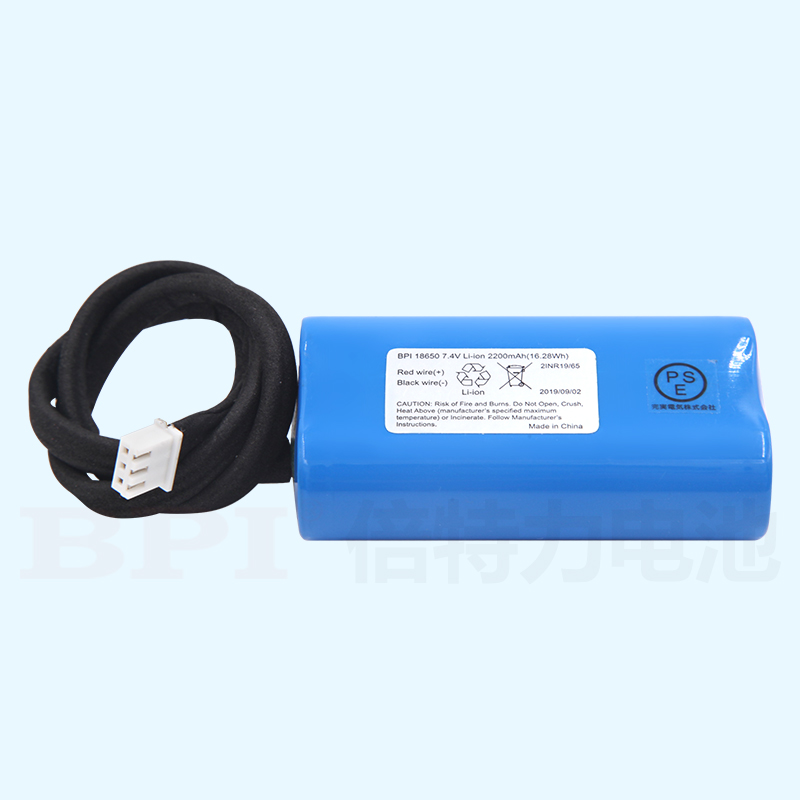 測繪儀鋰電池18650-2S/2200mAh，18650圓柱電池應(yīng)用于智能鎖太陽能路燈